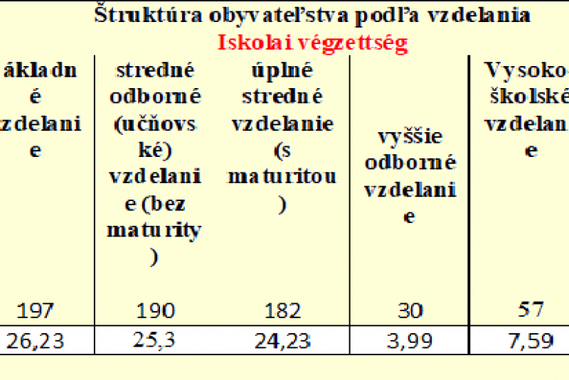 Népszámlálás eredménye képekben -Výsledky sčítania obyvateľstva