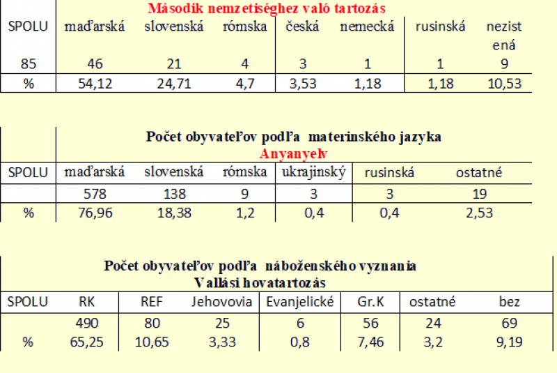 Népszámlálás eredménye képekben -Výsledky sčítania obyvateľstva