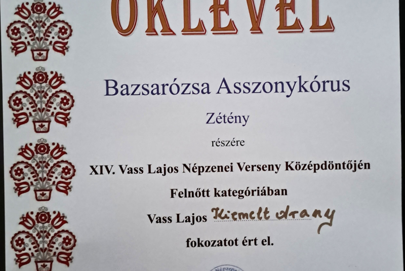 Úspech ženskej skupiny - Bazsarózsa siker 