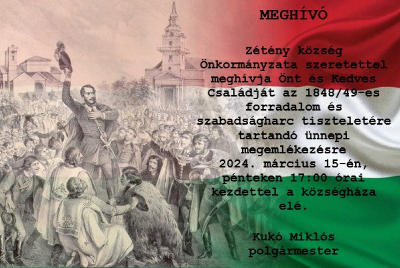 Obecná oslava - 1848. március 15-re emlékeztünk 