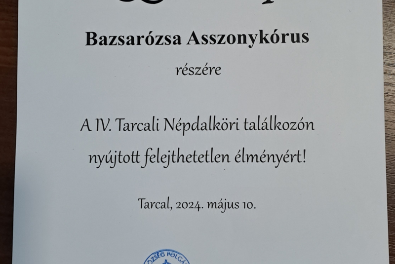 A Bazsarózsa fellépése Magyarországon - Vystúpenie skupiny